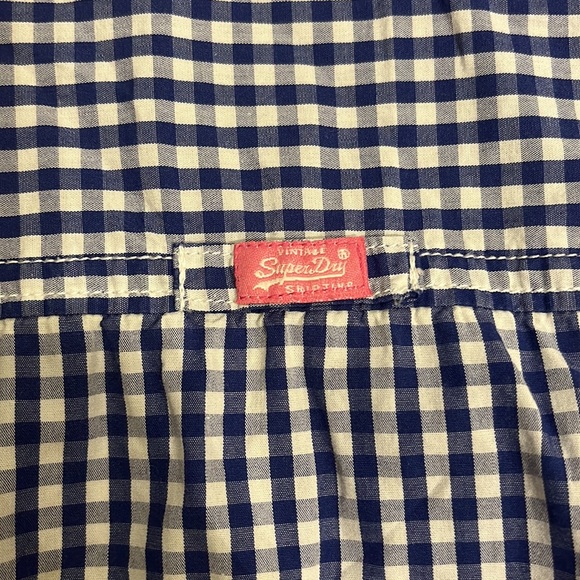 Superdry blue checkered button down - Picture 6 of 6
